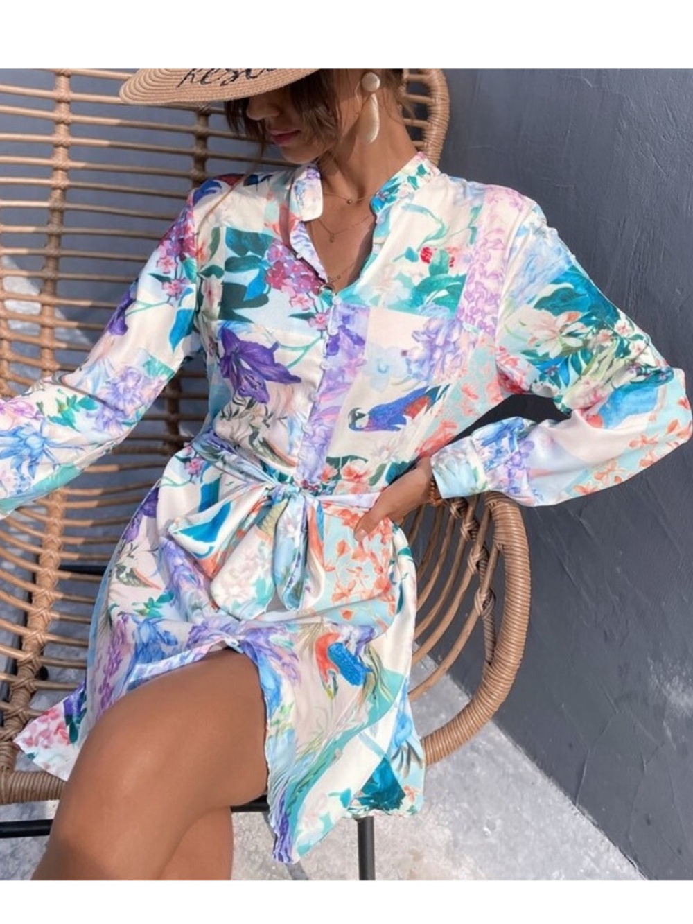 Long Sleeve Button Up Shirt Dress